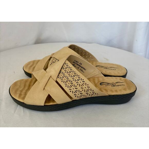 Easy Street Women's Coho Slide Sandals Sand Size 9N New with Tags and Box - Picture 1 of 6